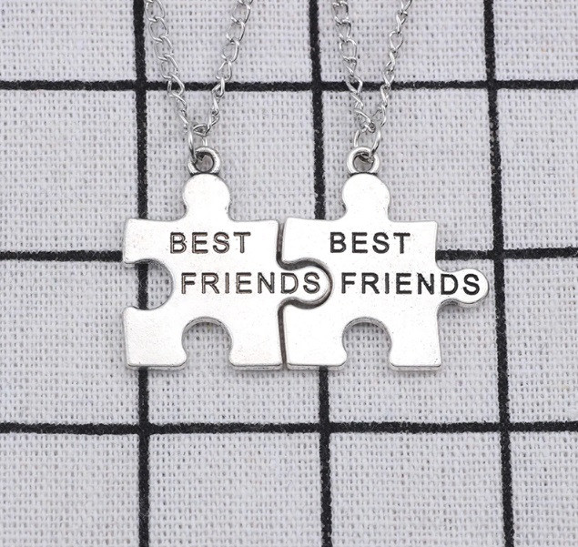 Підвіска кулон Best friends пазли двосторонні друзі для двох друзів BFF дві половинки парні кулони