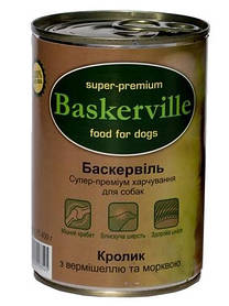 Baskerville Кролик із вермішельою й морквою для собак, 800 г