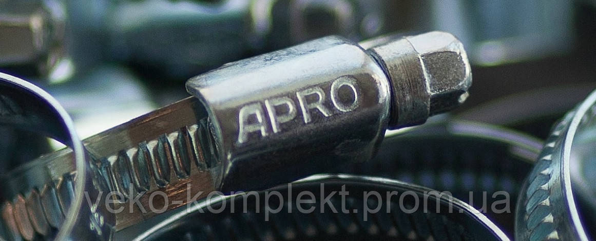 Хомут черв'ячний неперфорований APRO 40-60 мм (50 шт.)