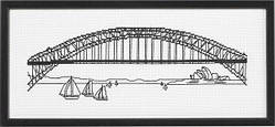 Набір для вишивання хрестом ТМ Permin "Міст. Графіка. (Harbour Bridge)" 92-4329