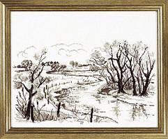 Набір для вишивання хрестом ТМ Permin "Зима. Графіка. (Winterl. graphics)" 70-3129