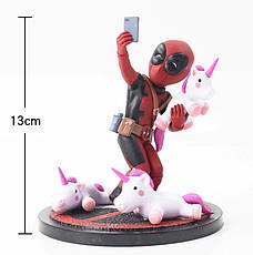 Статуетка Дедпула робить селфи з єдинорогом). фігурки DeadPool з єдинорогами, фото 2