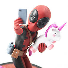 Статуетка Дедпула робить селфи з єдинорогом). фігурки DeadPool з єдинорогами, фото 2