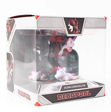 Статуетка Дедпула робить селфи з єдинорогом). фігурки DeadPool з єдинорогами, фото 3