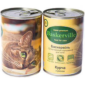 Baskerville Курка з рисом для кішок, 400 г
