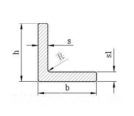 25х25х2 / кутник рівнобічний / 50 см / без покриття