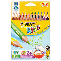 Цветние карандаши треугольние Bic (12 цветов)