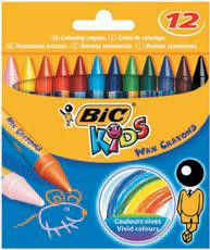 Крейда кольорова Bic пластидекор (12 кольорів)