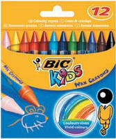 Восковые мелки BIC wax crayons (12 цветов)