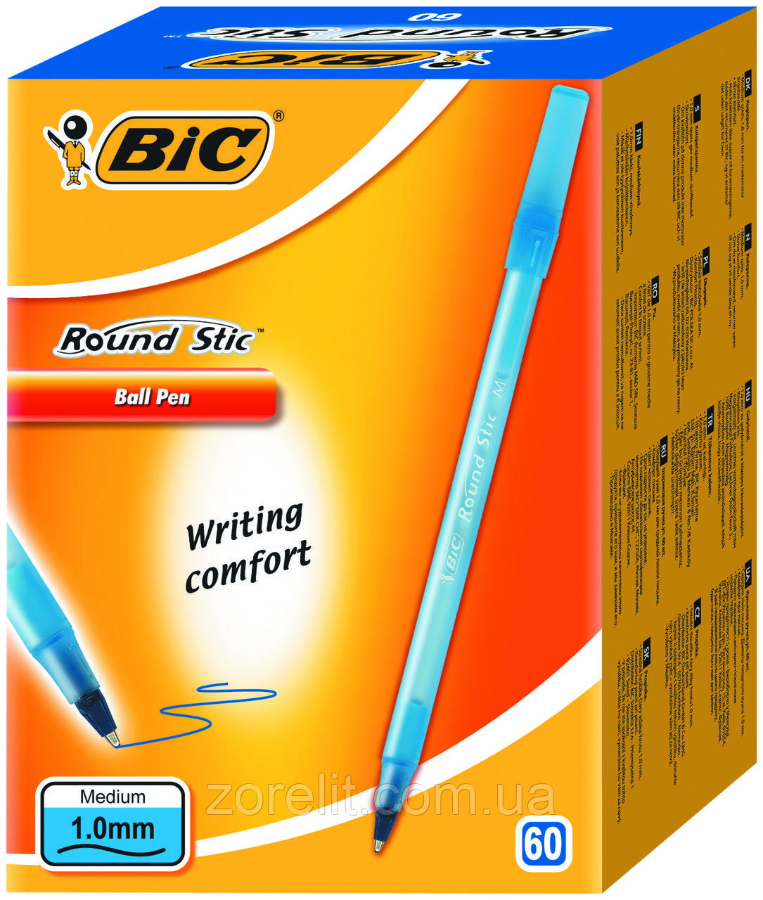 Ручка шариковая BIC раунд стик синяя - фото 1 - id-p87495322