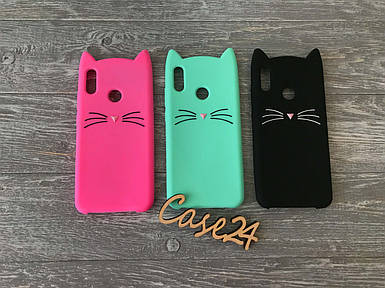 Гумовий 3D чохол для Huawei P Smart 2019 Усики (3 кольори)