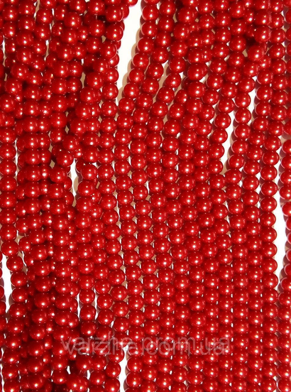 Керамічні намистини, червоні 3 мм