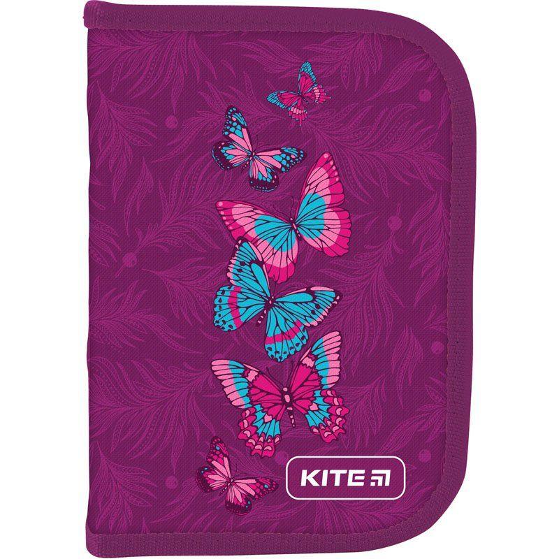 Пенал з наповненням Kite Education Butterflies К19-622H-7, 1 відділення, 2 одвороту