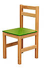 Стілець дитячий дерев'яний кольоровий №3 / Стільчик для дітей / Меблі для дитячого садка, фото 4