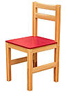 Стілець дитячий дерев'яний кольоровий №3 / Стільчик для дітей / Меблі для дитячого садка, фото 5