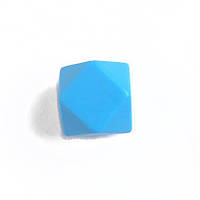 Гексагон 17мм (голубой), силиконовые бусины