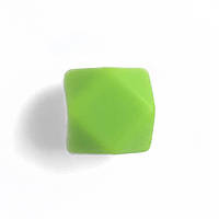 Гексагон 17мм (зеленый), силиконовые бусины