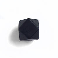 Гексагон 17мм (черный), силиконовые бусины