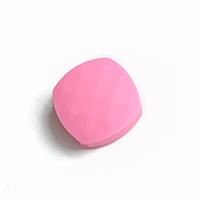 Ромб плоский (розовый) силиконовые бусины