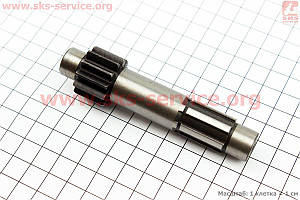 Вал первинний L-100 Z-12 редуктора ремінного мотоблока 168F/170F