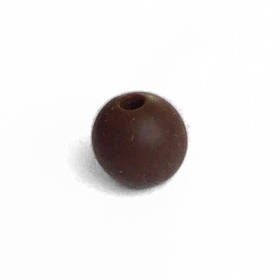 15мм (коричневий) кругла, силіконова намистина