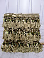 Бахрома шторна зелена з китицями, 20 метрів (для штор, ламбрекенів, тюлі) (FU-406-9), фото 2