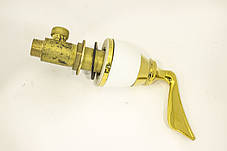 Кран врізний у ванну або умивальник, змішувач для гідромасажної ванни, (NX-045) Золото, фото 2