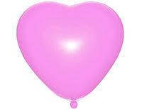 Воздушный шар 10 дюймов сердце розовый 1шт