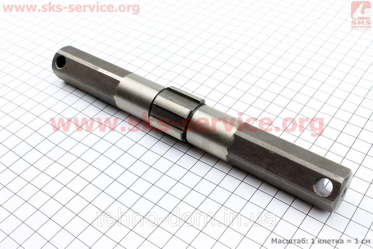 Вал шестигранний L-210 Z-6 редуктора ремінного мотоблока 168F/170F