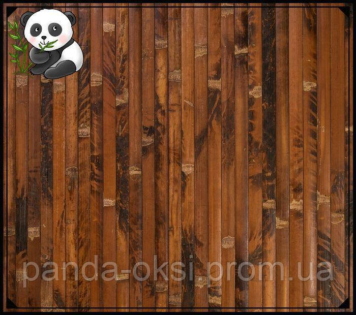 Бамбукові шпалери "Черепаха" шоколадна, 2 м, ширина планки 17 мм/Бамбукові шпалері, фото 1