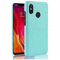 Чехол накладка Croco Style для Xiaomi Redmi Note 6 Pro Мятный