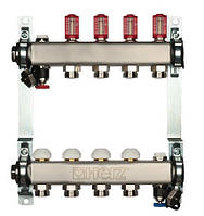Распределитель для пола. отопление из нерж. стали с расходомером HERZ 3l/min-TS, 12 отводов