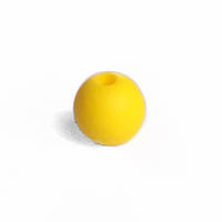 15мм (желтый) круглая, силиконовая бусина