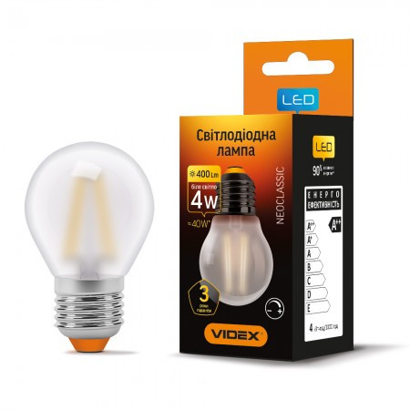 LED лампа VIDEX G45FMD 4W E27 4100K 220V