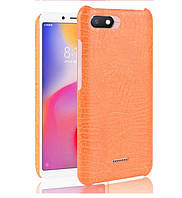 Чохол накладка Croco Style для Xiaomi Redmi 6A Жовтогарячий
