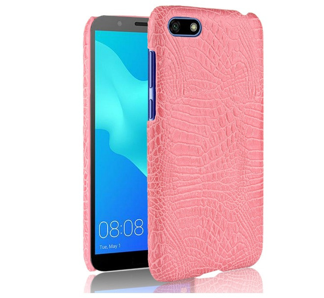 Чохол накладка Croco Style для Huawei Y5 2018 Рожевий
