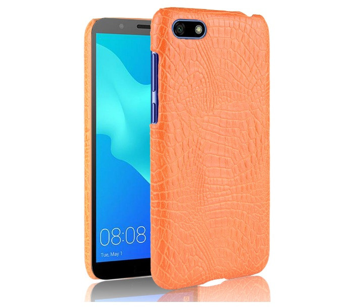 Чохол накладка Croco Style для Huawei Y5 2018 Жовтогарячий