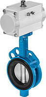 Затвор дисковий InterApp EPDM ущільнення з пневматичним приводом D10032.33-2KR.41.4C0.E