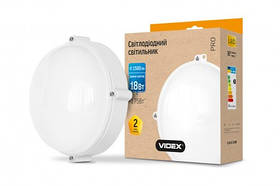 LED світильник VIDEX 18W 5000 K 220V white