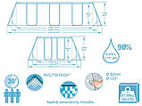 Bestway 56442 каркасний басейн 404 х 201 х 100 см, пісочний насос, сходи, фото 4