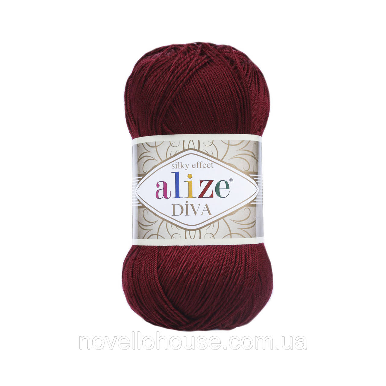 Alize DIVA (Алізе Діва) № 57 бордовий (Пряжа, нитки для в'язання)