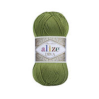 Alize DIVA (Алізе Діва) № 210 зелений (Пряжа, нитки для в'язання)
