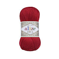 Alize DIVA (Алізе Діва) № 106 червоний (Пряжа, нитки для в'язання)