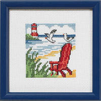 Набор для вышивания крестом ТМ Permin "Красное пляжное кресло (Red Beachchair)" 14-5190