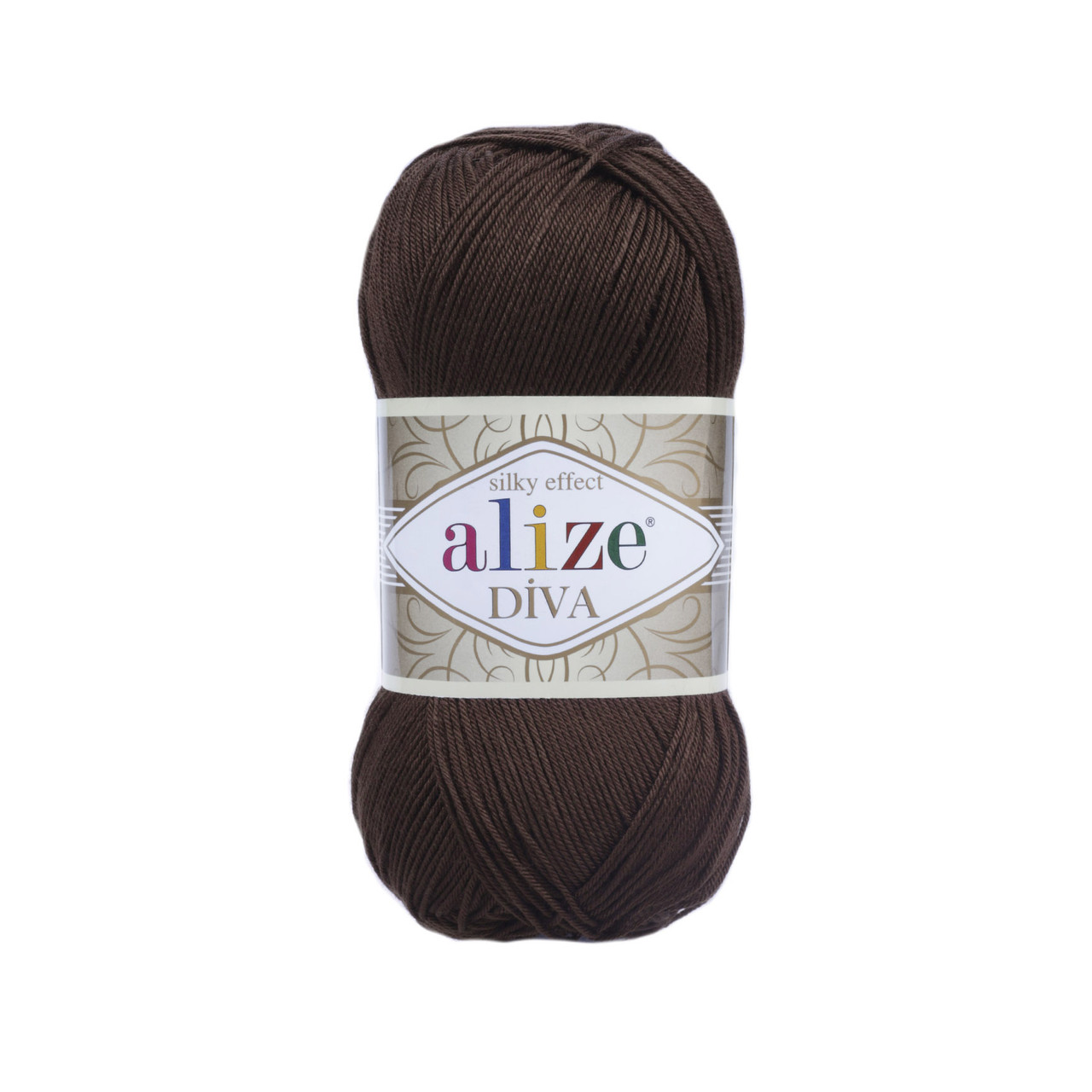 Alize DIVA (Алізе Діва) № 26 коричневий (Пряжа, нитки для в'язання)