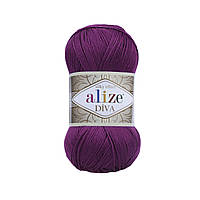 Alize DIVA (Ализе Дива) № 297 сливовый (Пряжа, нитки для вязания)
