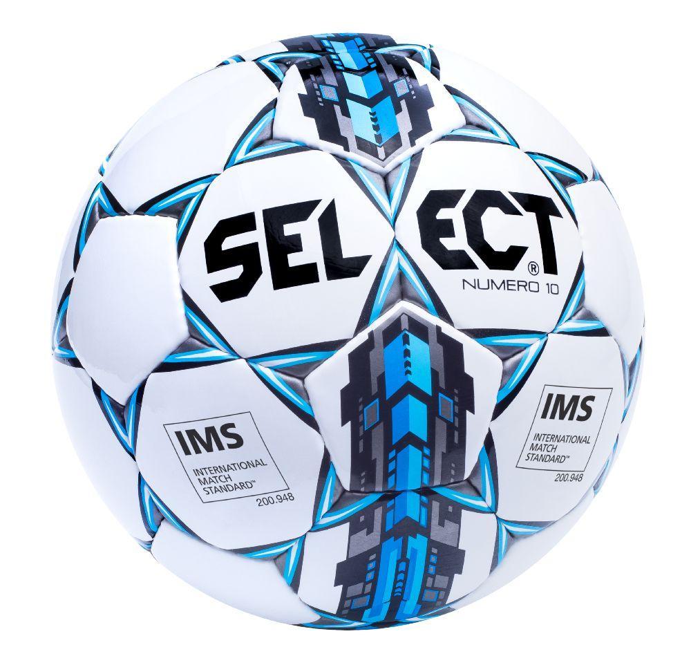 М'яч футбольний Select Numero 10 IMS New р. 4 (157502-305) White/Grey/Blue