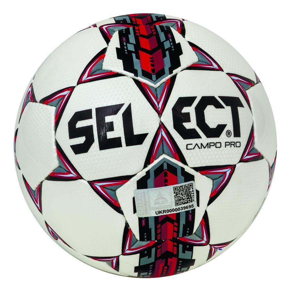 М'яч футбольний Select Campo Pro р. 4 (386000-320) White/Red