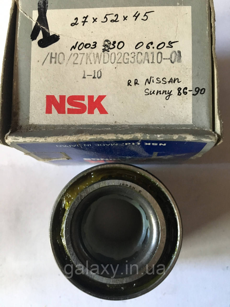 Підшипник NSK маточини заднього колеса Nissan Sunny B12 N13 27х52х45/43 27KWD02