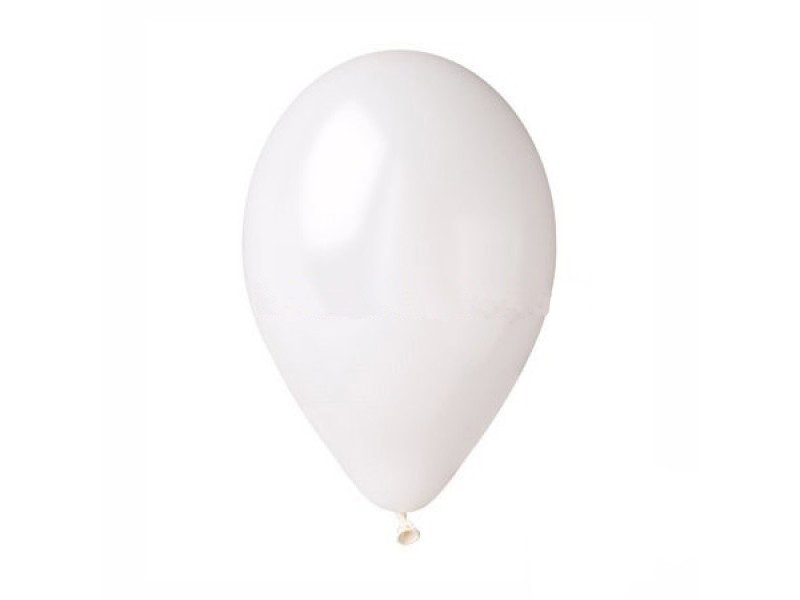 Кулі повітряні металік білий 10" (26 см) 100 шт., фото 1